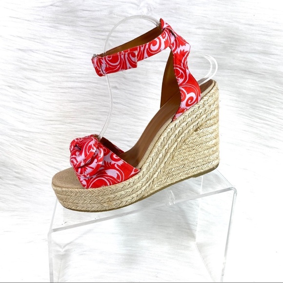 Marc Jacobs Espadrille Sandals Red Floral Size39 - Picture 1 of 8